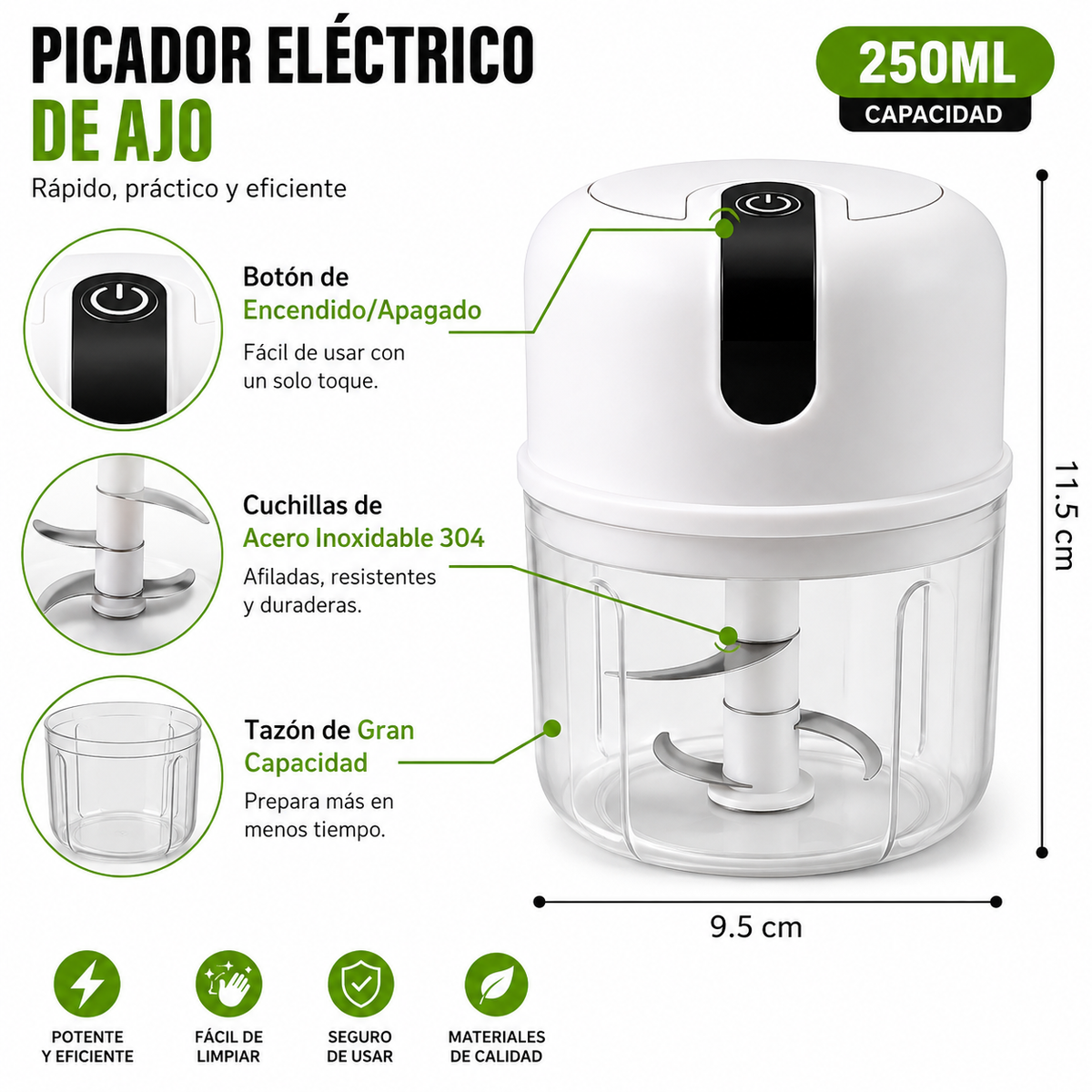 Picador De Alimentos Electrico 250ML