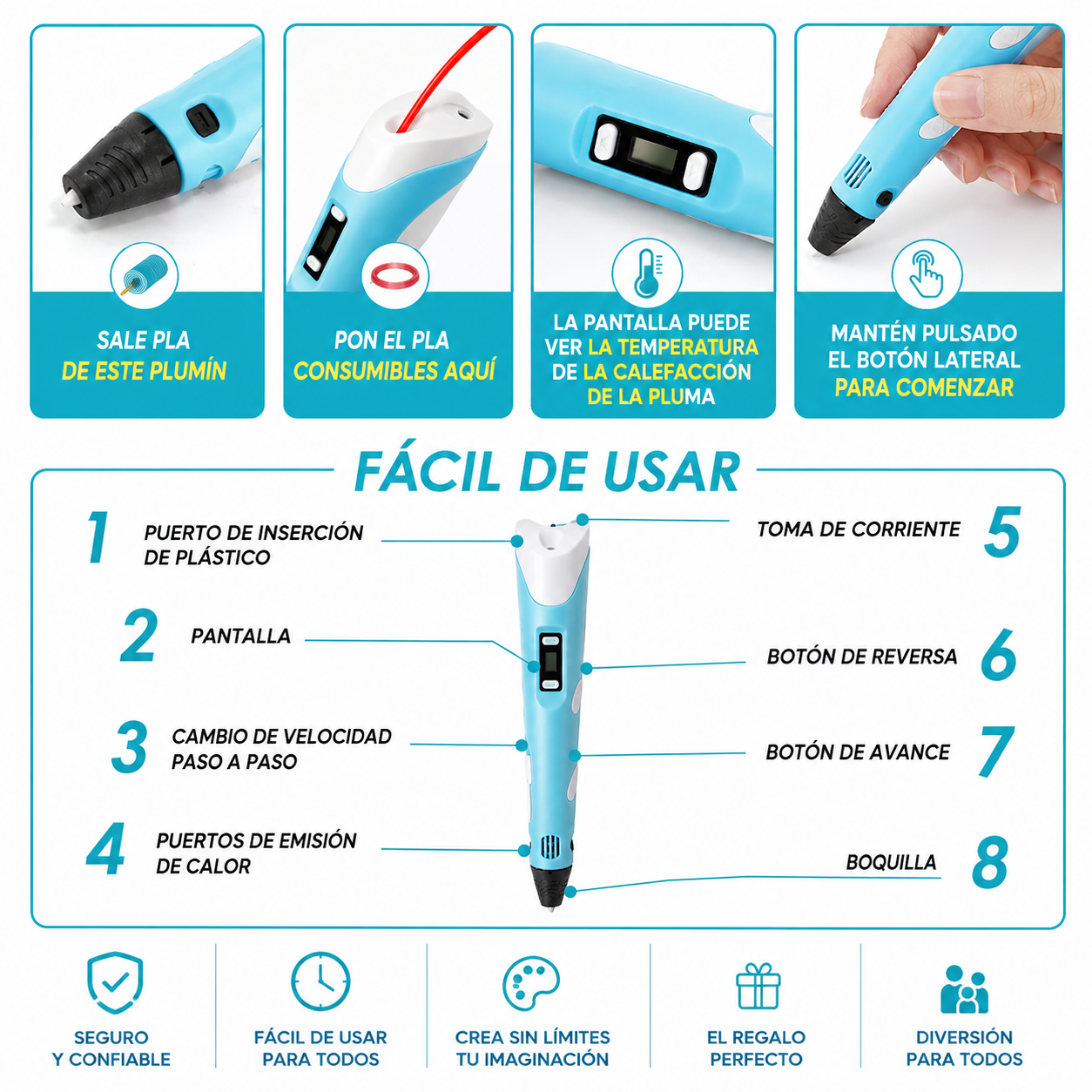 Lápiz de Impresión 3D para Crear sin Límites