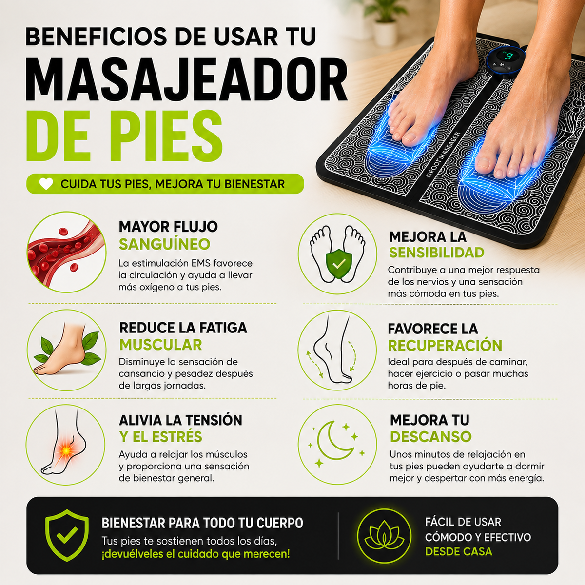 FootRelief™ MASAJEADOR ELECTRICO PARA PIES