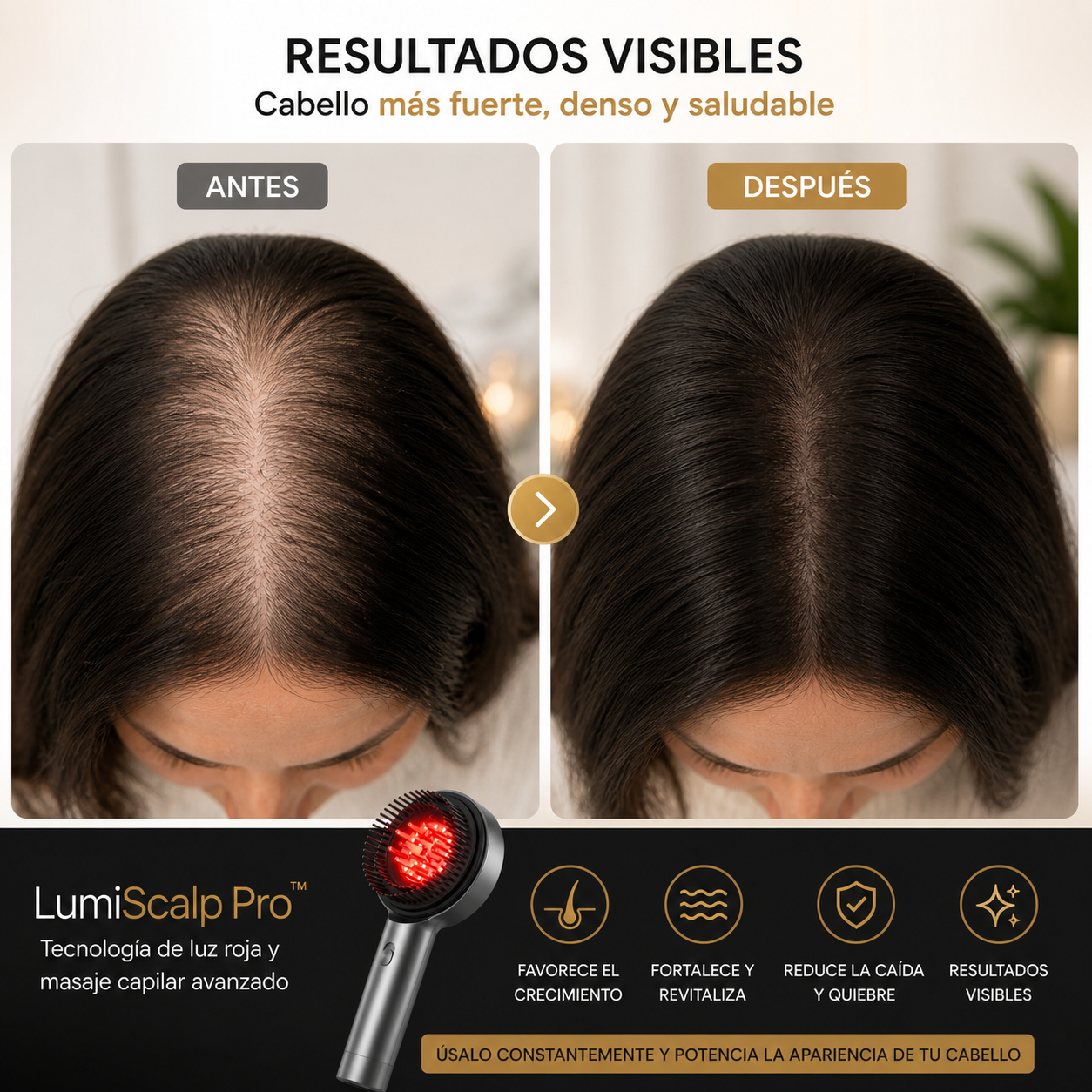 LumiScalp Pro™ Cepillo Masajeador LED