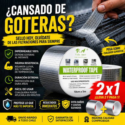 Waterproof Tape™ Cinta Tapa Gotera De Butilo 10cm X 5mts