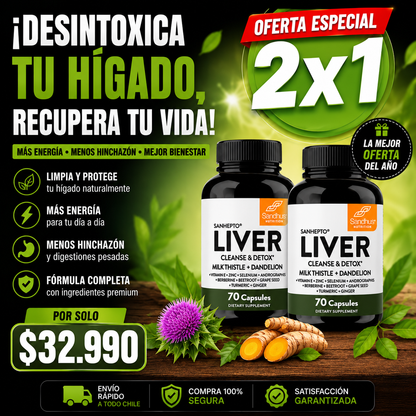 Liver Cleanse & Detox™ Formula para Desintoxicar y Proteger tu Hígado