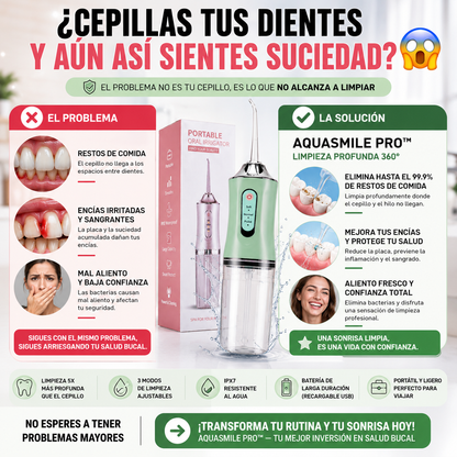 AQUASMILE PRO™ IRRIGADOR BUCAL