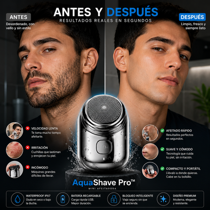 AquaShave Pro™ Mini Afeitadora