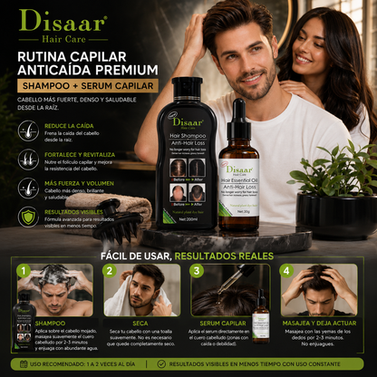 HairNova Pro™ Pack Shampoo Y Serum Anticaida Disaar
