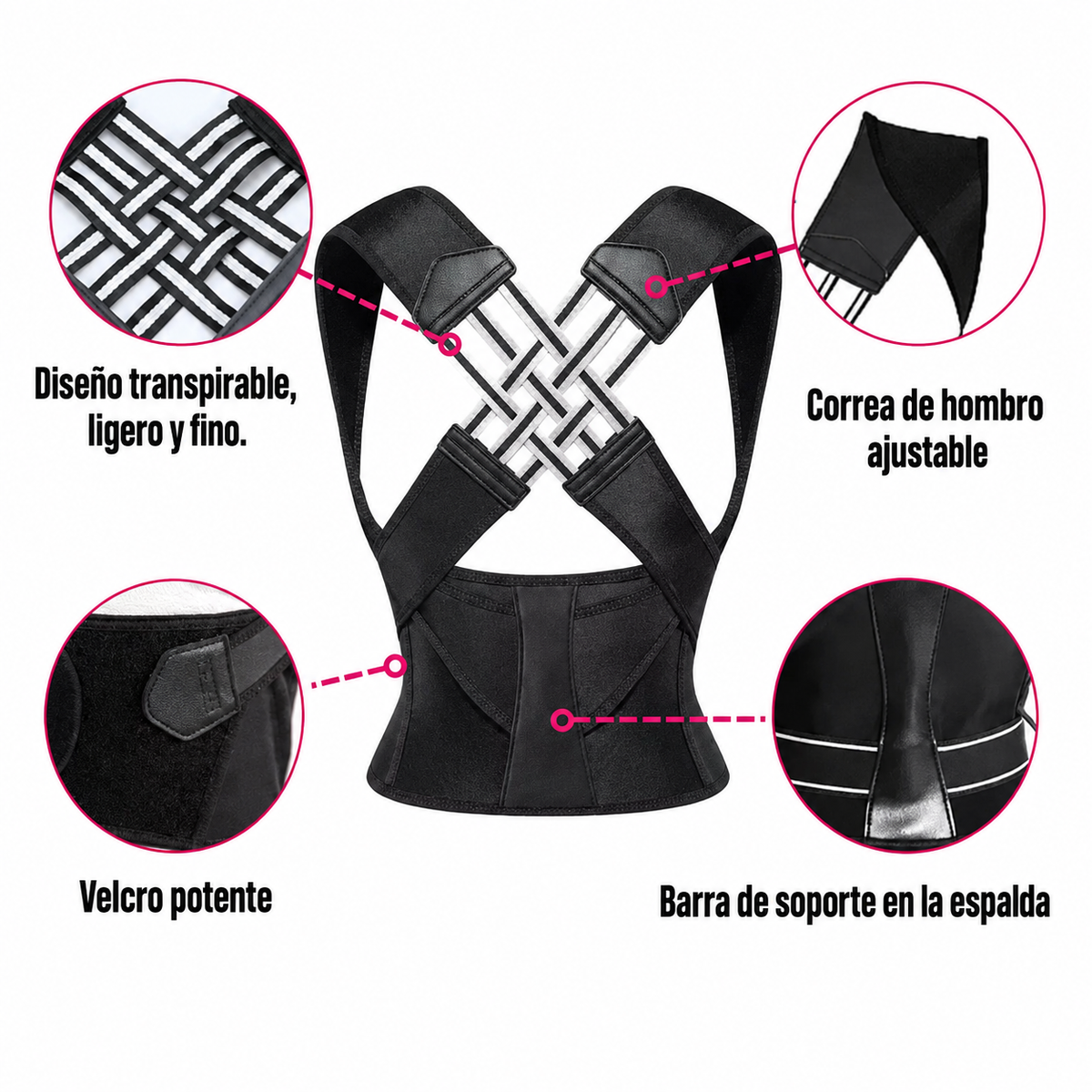 PostureFit™ Corrector de postura con soporte lumbar