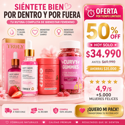 Pack Cuidado Femenino™ 3 productos, una rutina completa