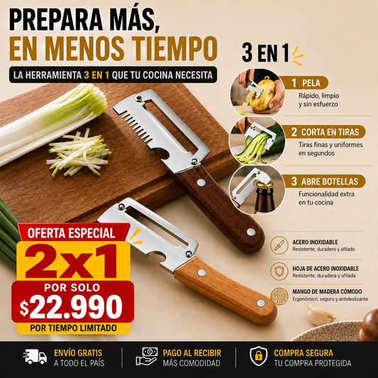 SET DE CUCHILLOS Multiuso 2X1