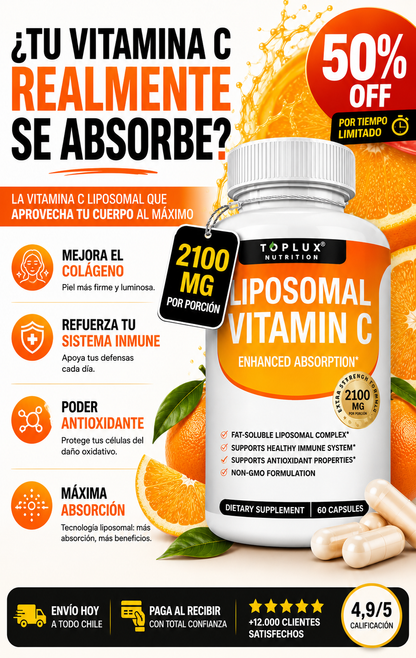 Vitamina C Liposomal 2100 mg - Protección diaria que tu cuerpo necesita