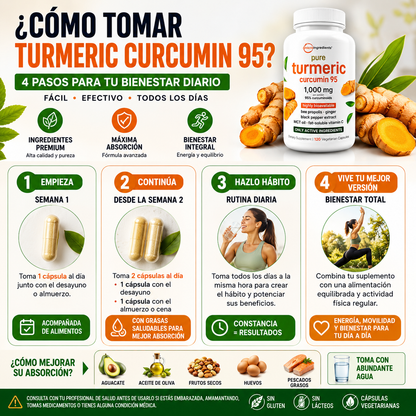Turmeric Curcumin™ Premium 1000Mg + Parche Rodilla Gratis