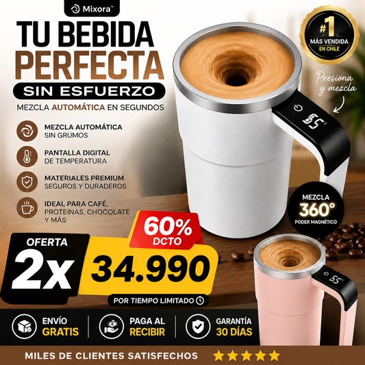 Mixora™ Taza Mezcladora Magnética Automática