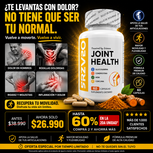 Joint Health 60caps™ Protege tus Articulaciones y Recupera Tu Movilidad