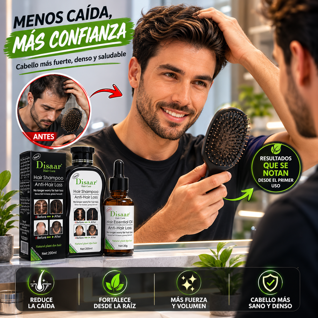 HairNova Pro™ Pack Shampoo Y Serum Anticaida Disaar