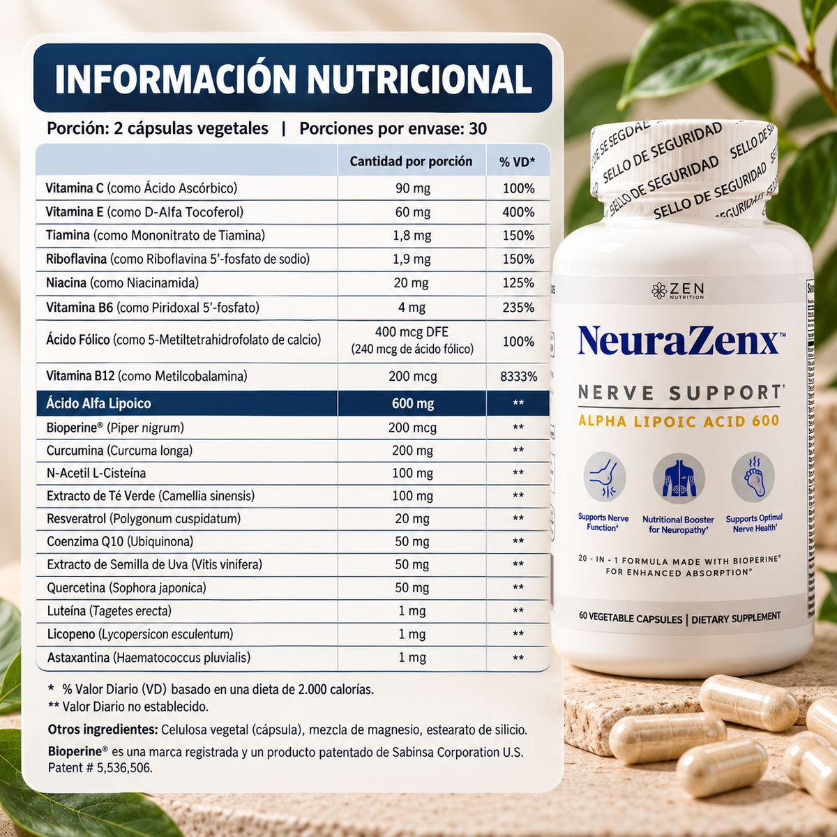 Neurazenx™ Bienestar y soporte para tus nervios cada día