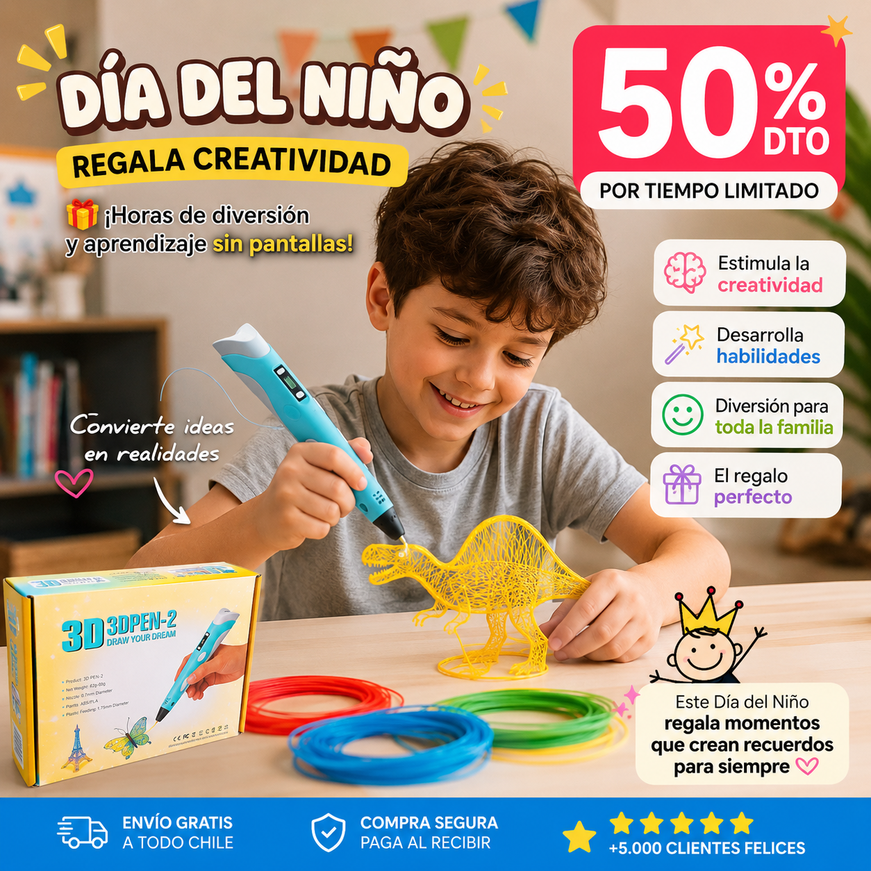 Lápiz de Impresión 3D para Crear sin Límites