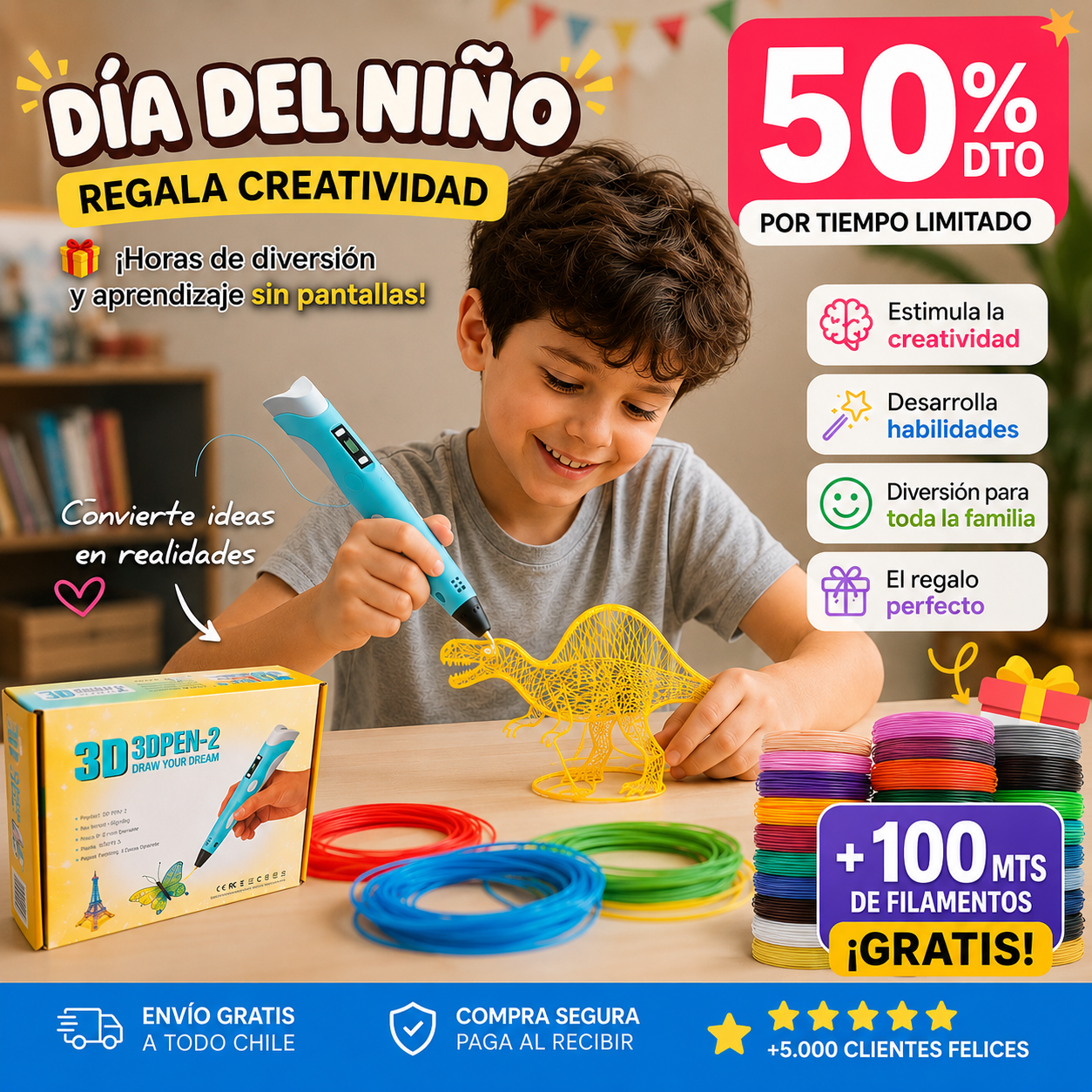 Lápiz de Impresión 3D para Crear sin Límites