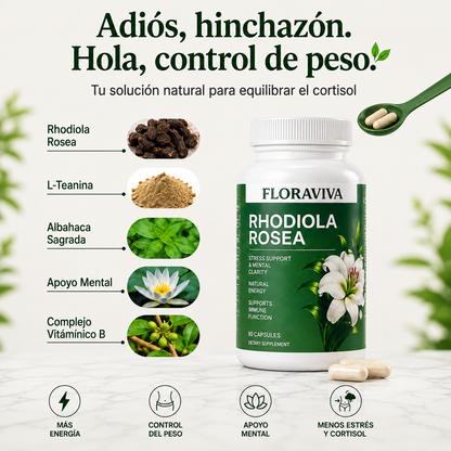 Floraviva Rhodiola - Disminuye cortisol y dile adios al estres