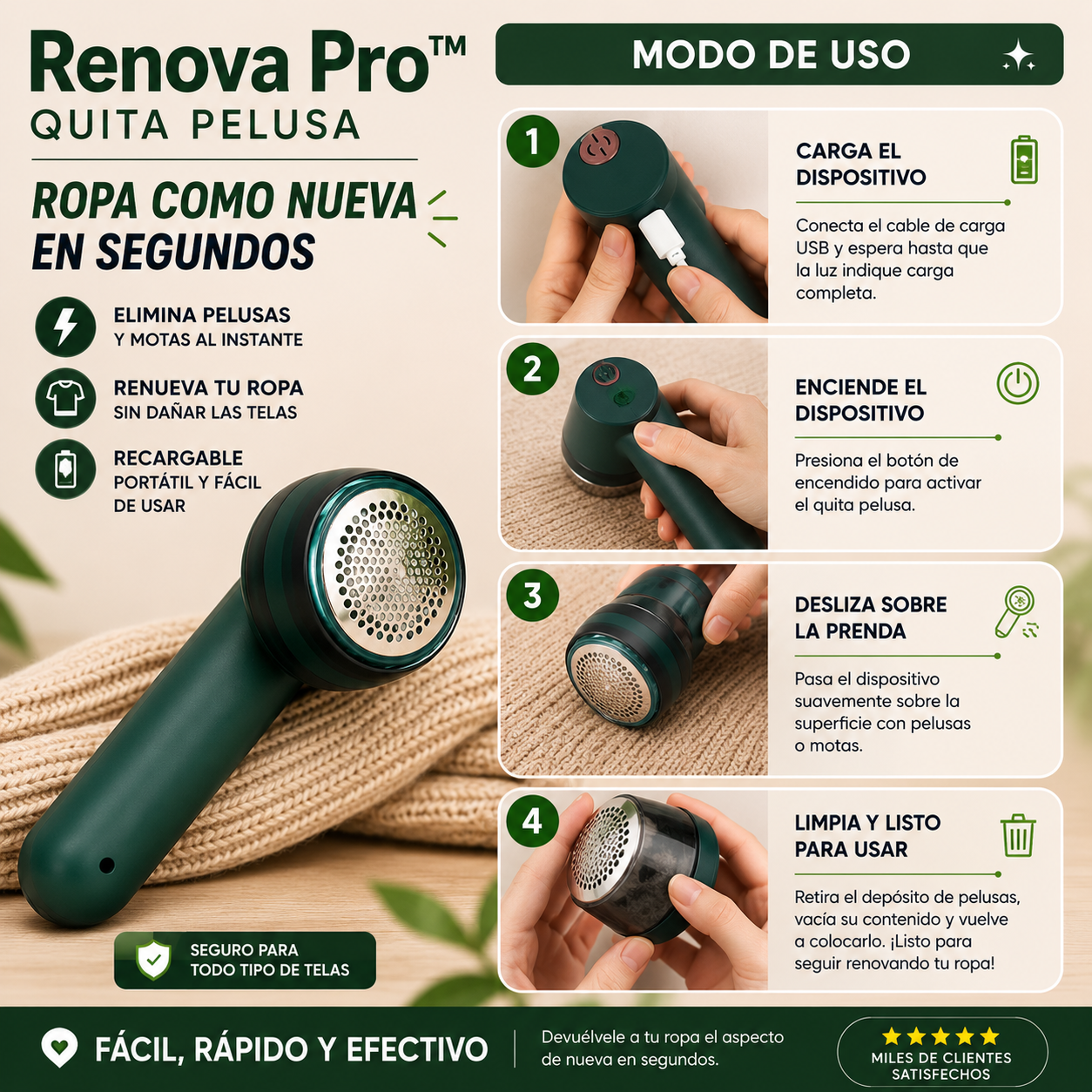 Renova Pro™ Quita Pelusas