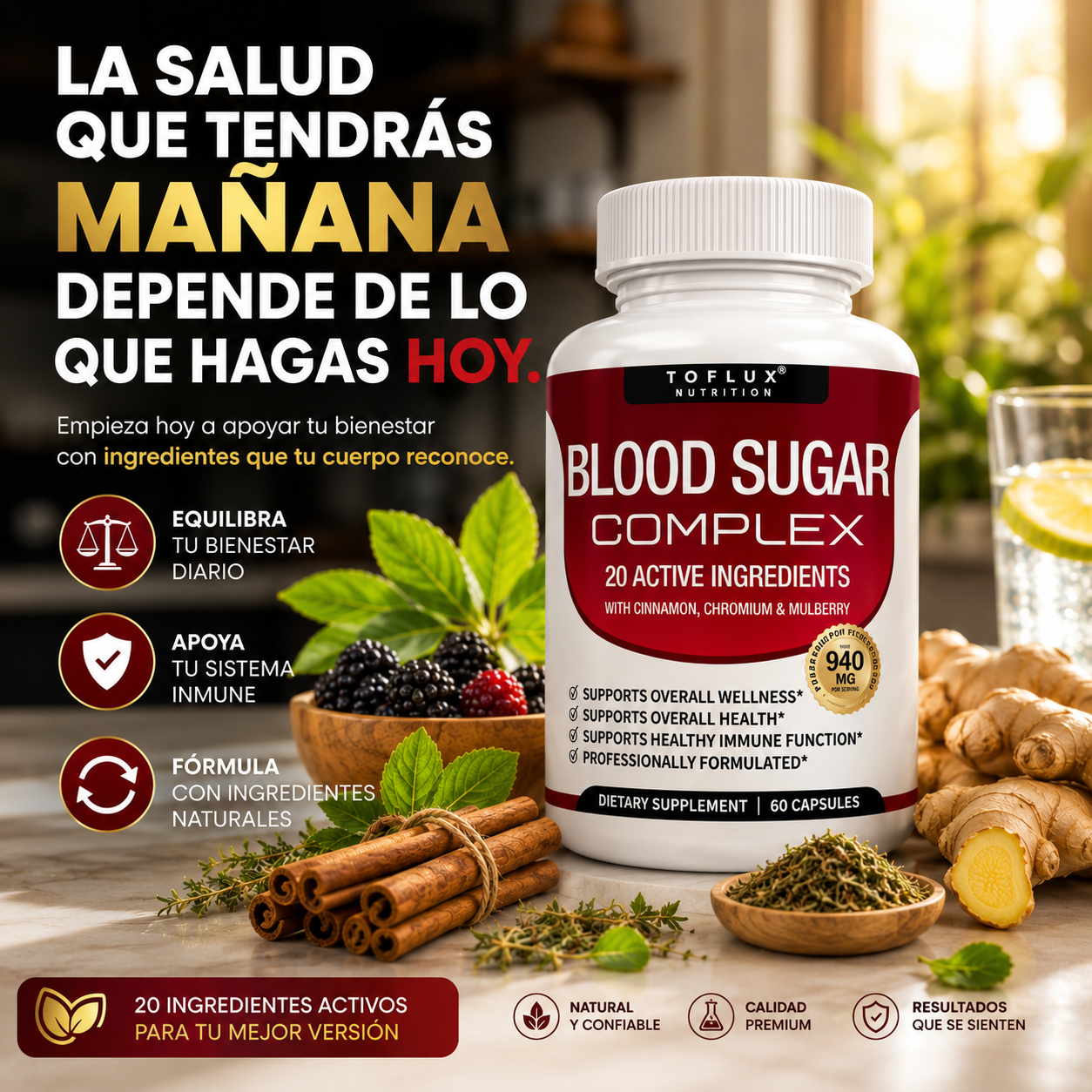 GlucoZen™  BLOOD SUGAR COMPLEX 940Mg