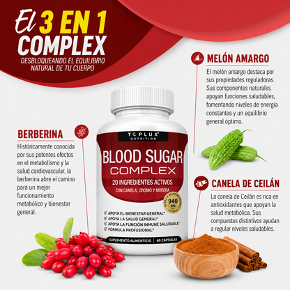 GlucoZen™  BLOOD SUGAR COMPLEX 940Mg