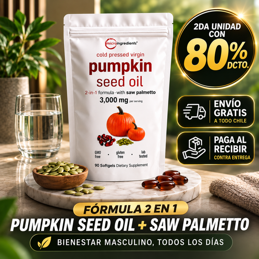 Aceite de semilla de Calabaza + Saw Palmetto 90 CAP