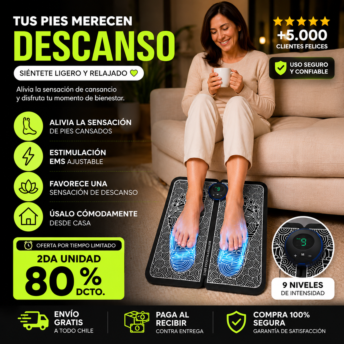 FootRelief™ MASAJEADOR ELECTRICO PARA PIES