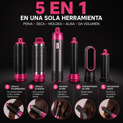 AuraStyle Pro™  Cepillo secador Voluminizador 5 en 1