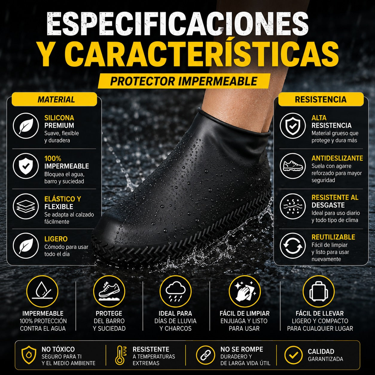 DryStep™ PACK 2 Pares Protector 100% impermeable para tu Calzado