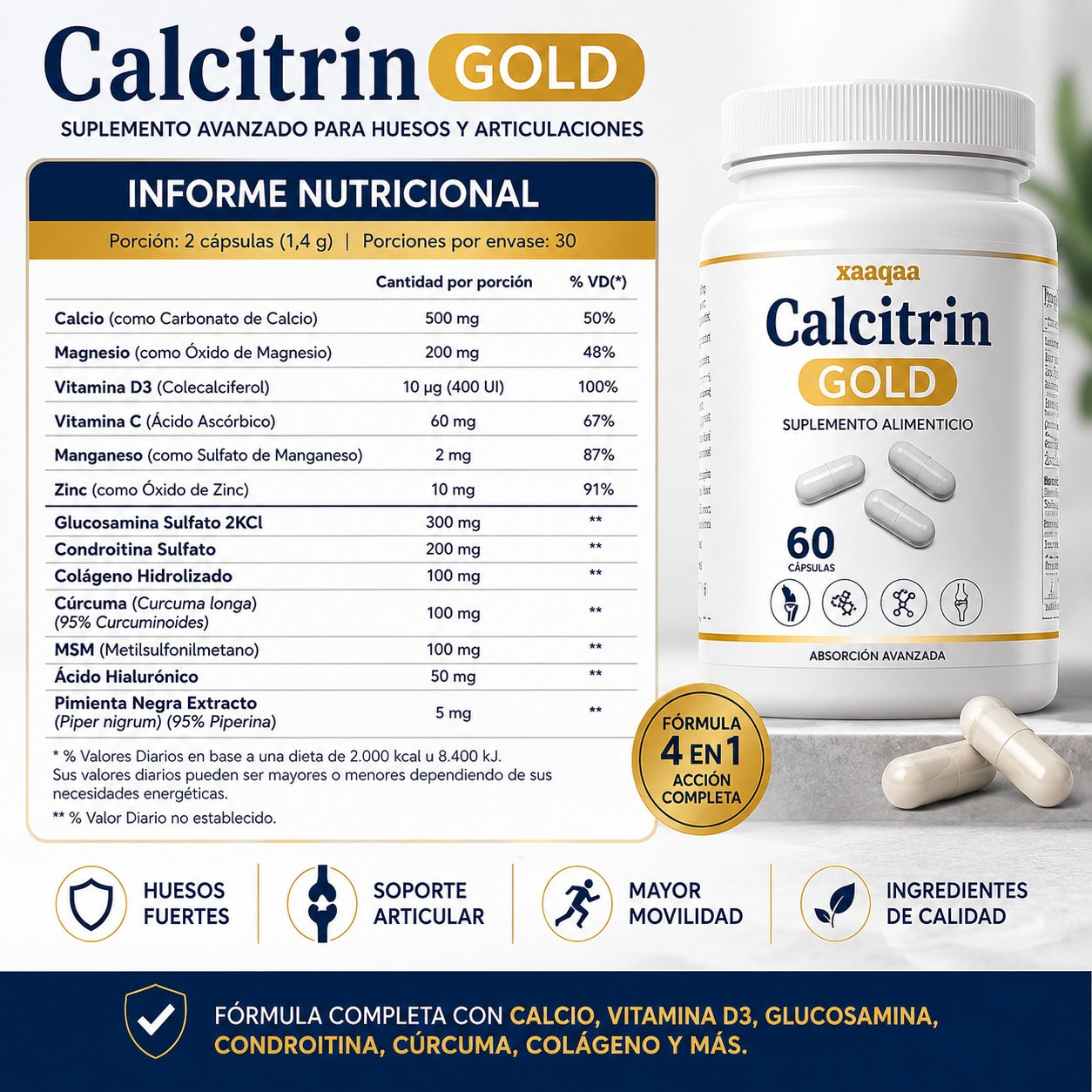 Calcitrin Gold™ Dile Adios Al dolor Y Recupera Tu Movilidad