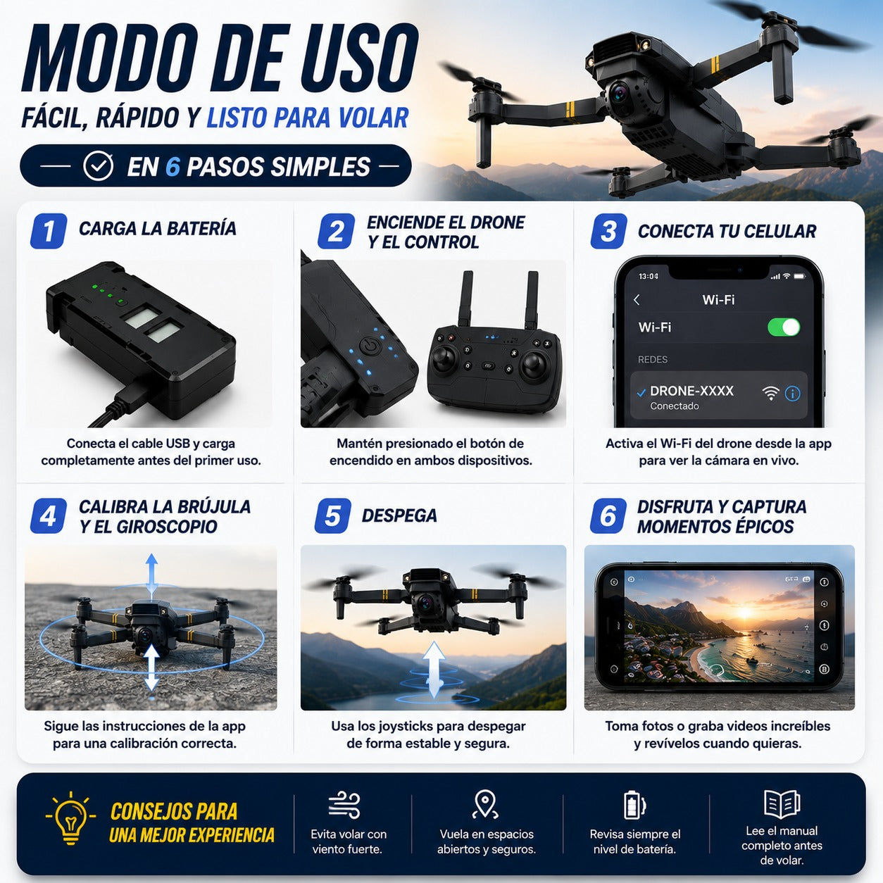 Dron Profesional Con Camara 4K Inteligente