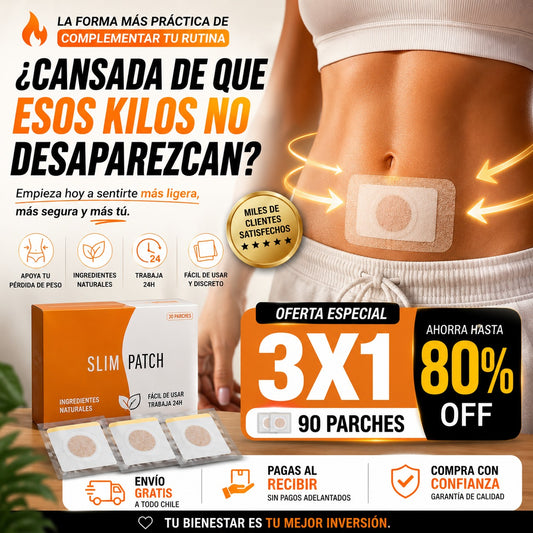 SLIM PATCH™ - Parches Adelgazantes Abdomen Piernas y Brazos - 90 unidades