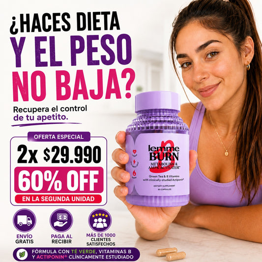 LEMME BURN™ Quema Grasa y Alcanza Tu Peso Ideal 60 Cápsulas