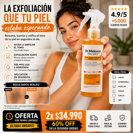 Dr. Melaxin™ Peel Shot Dile adiós a la piel Oscura y áspera