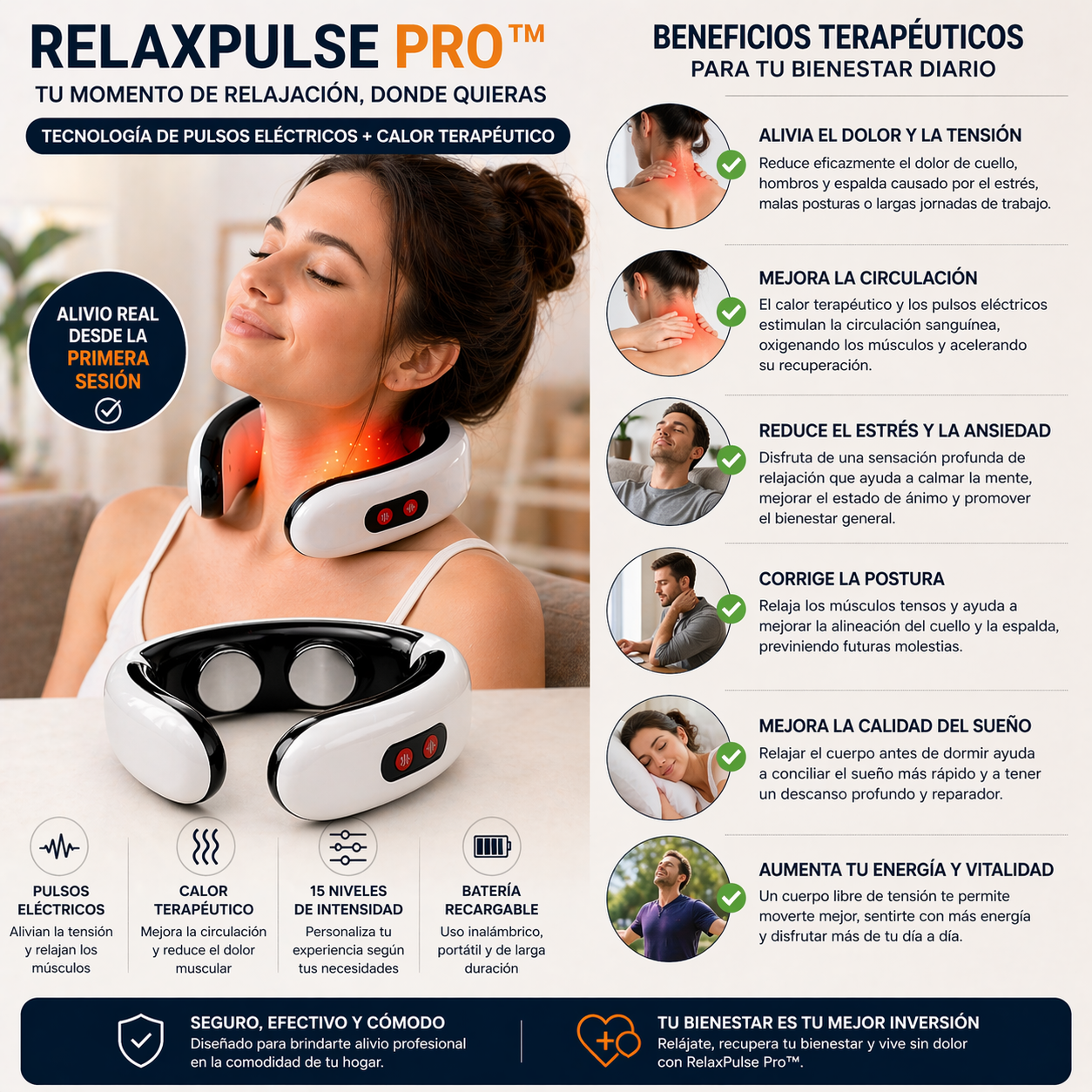 RELAXPULSE PRO™ - MASAJEADOR CERVICAL