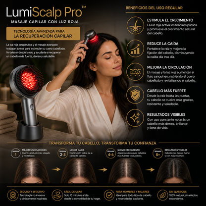 LumiScalp Pro™ Cepillo Masajeador LED