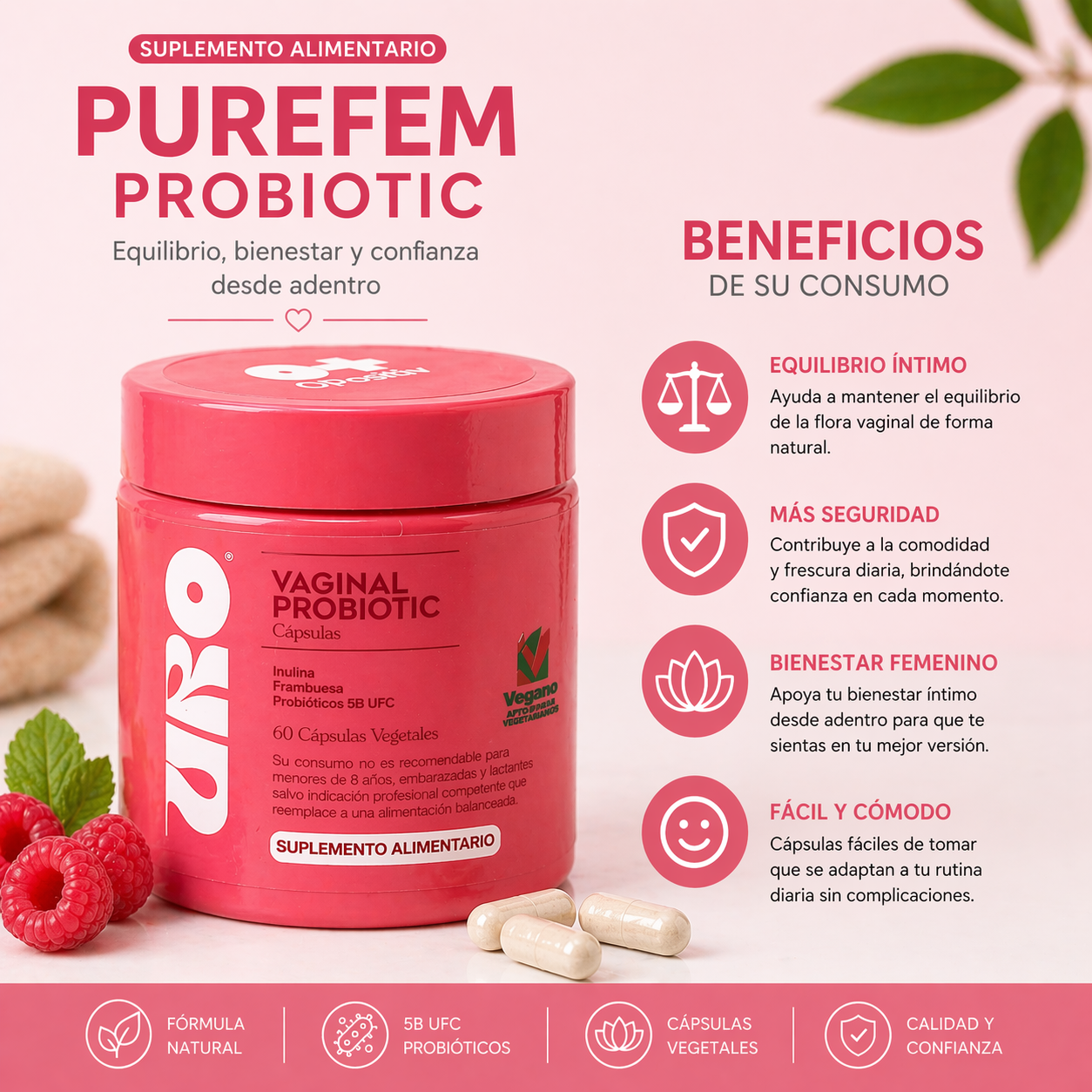 PUREFEM PROBIOTIC™ Uro Probioticos Original