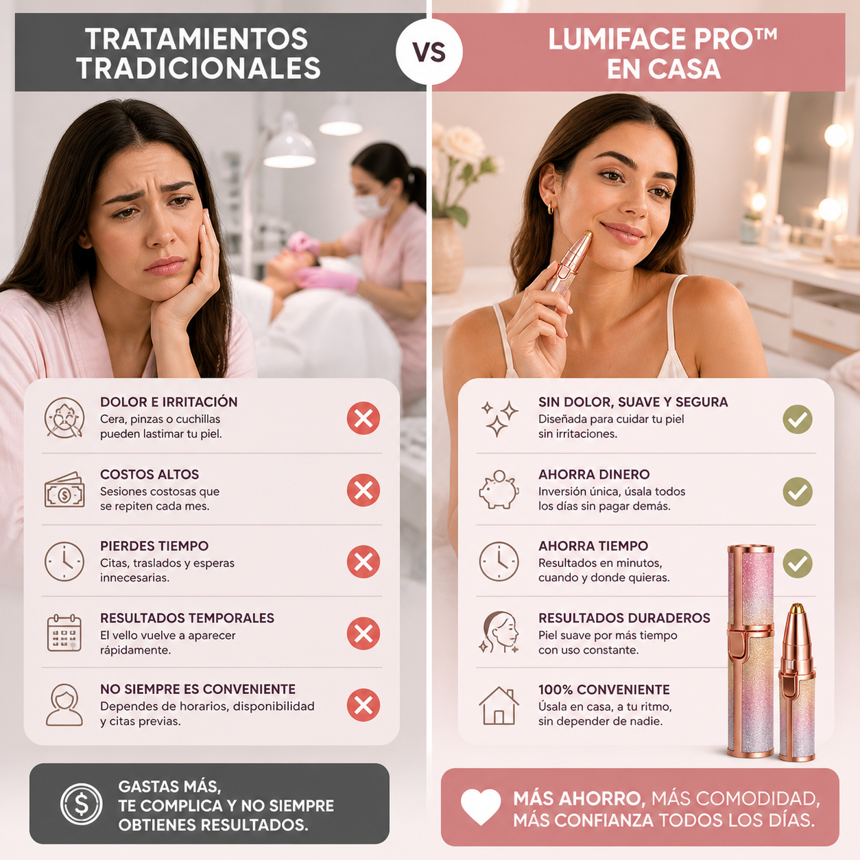 LumiFace Pro™ Depiladora Facial