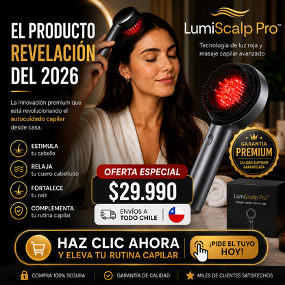 LumiScalp Pro™ Cepillo Masajeador LED