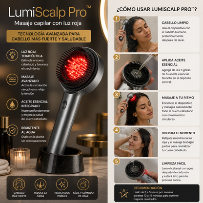 LumiScalp Pro™ Cepillo Masajeador LED