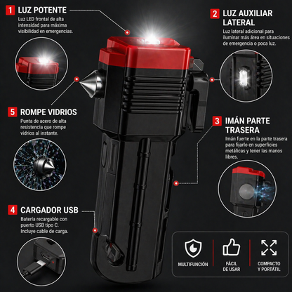 LINTERNA 4 EN 1 - AUTOSAFE PRO™