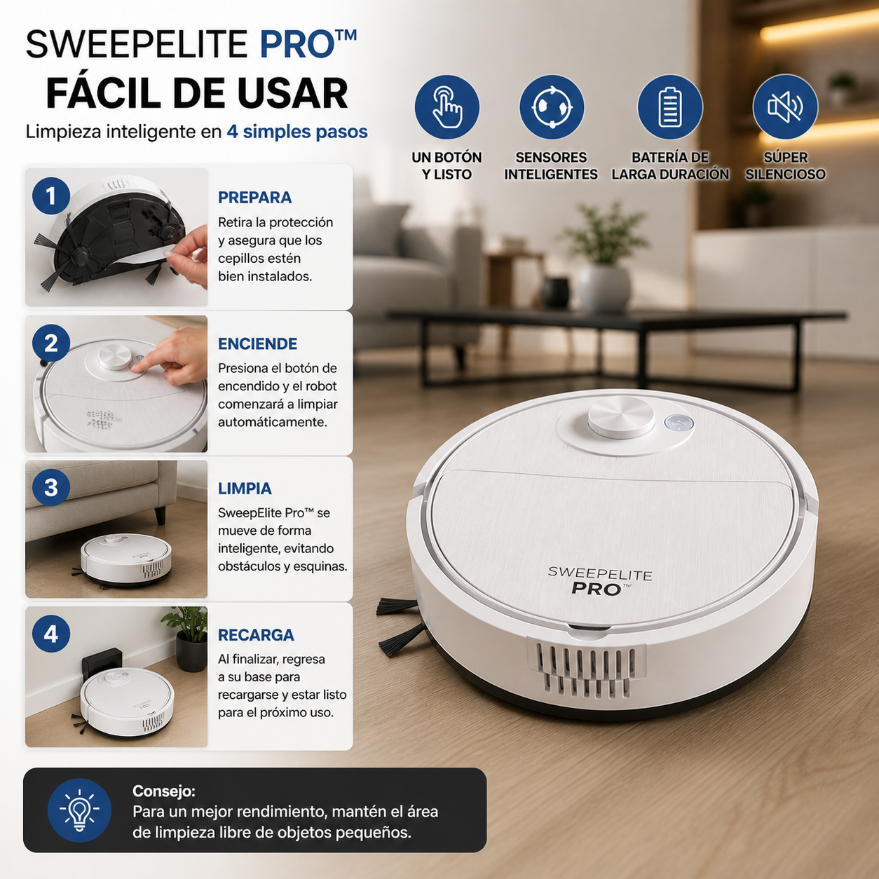 SweepElite Pro™ – Robot Aspirador