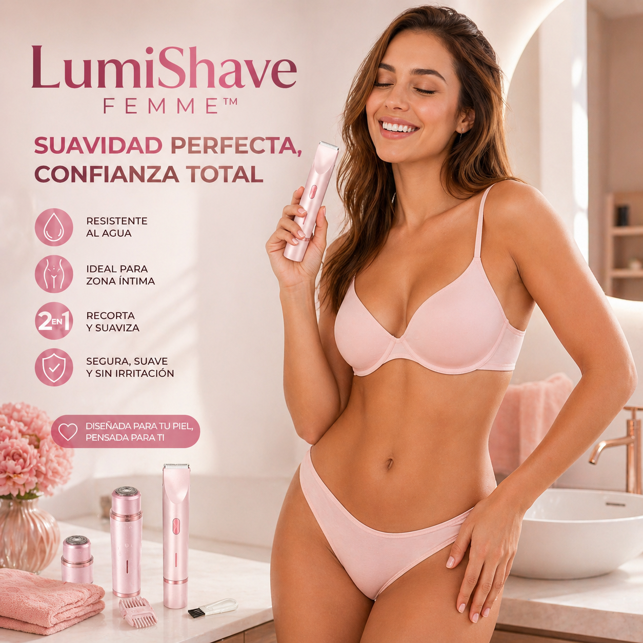 LumiShave Femme™ - Rasuradora 2 En 1