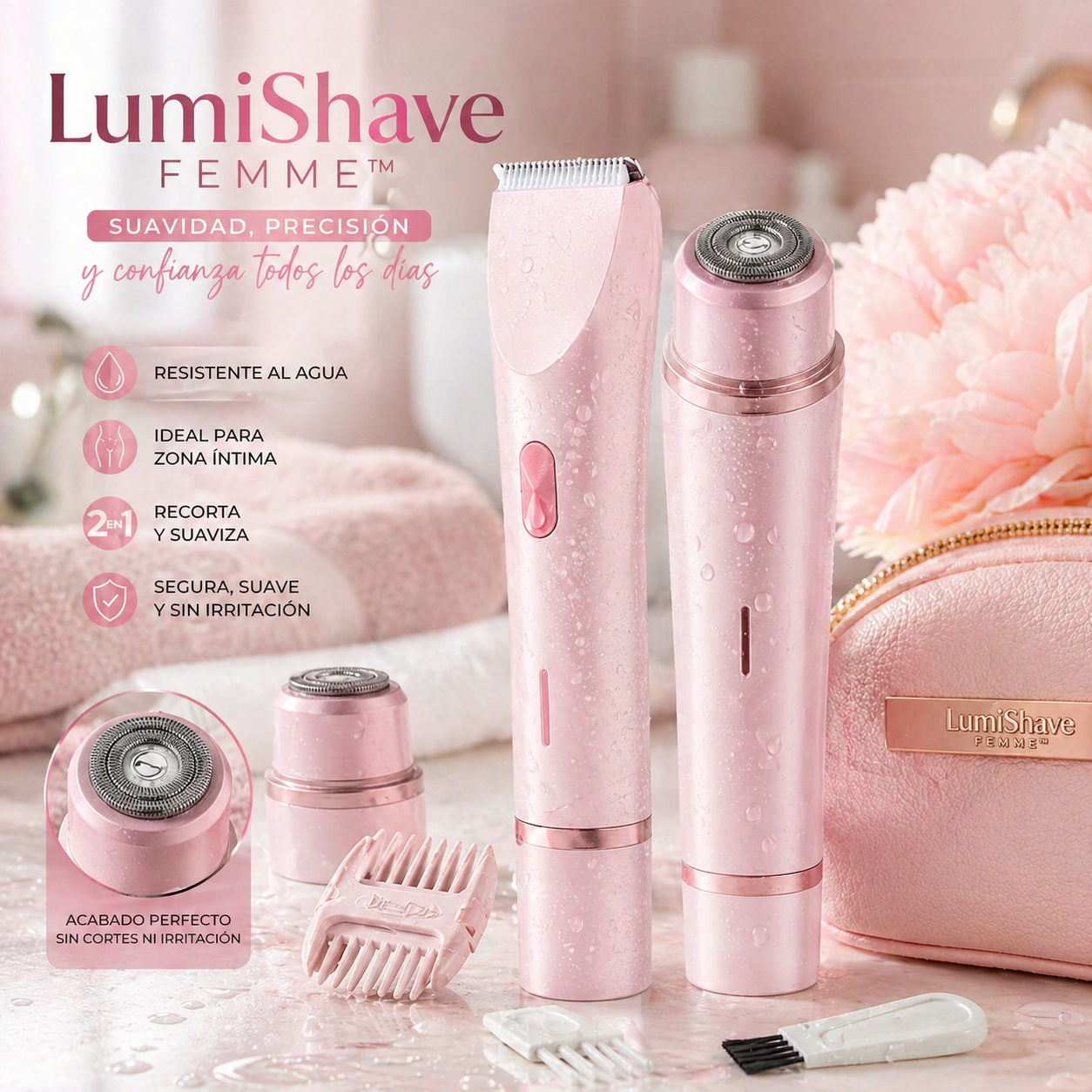 LumiShave Femme™ - Rasuradora 2 En 1